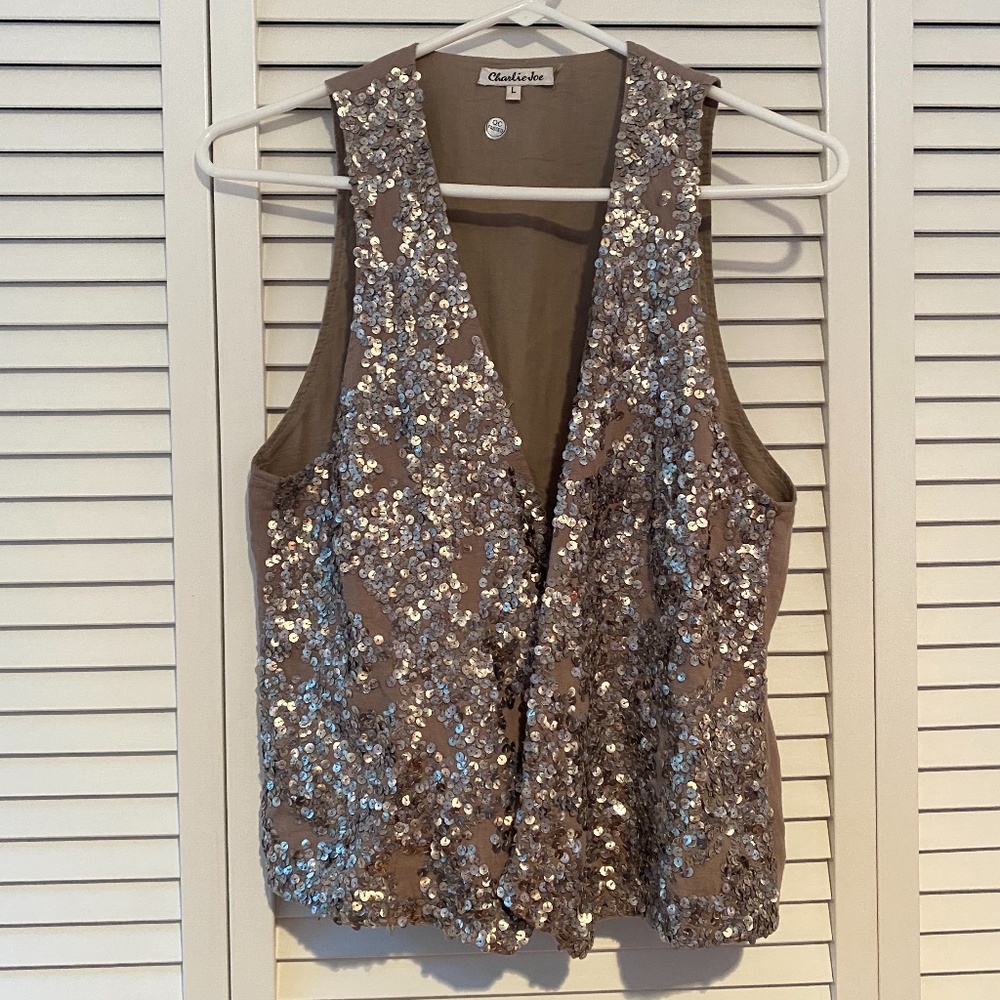 vintage sequence vest